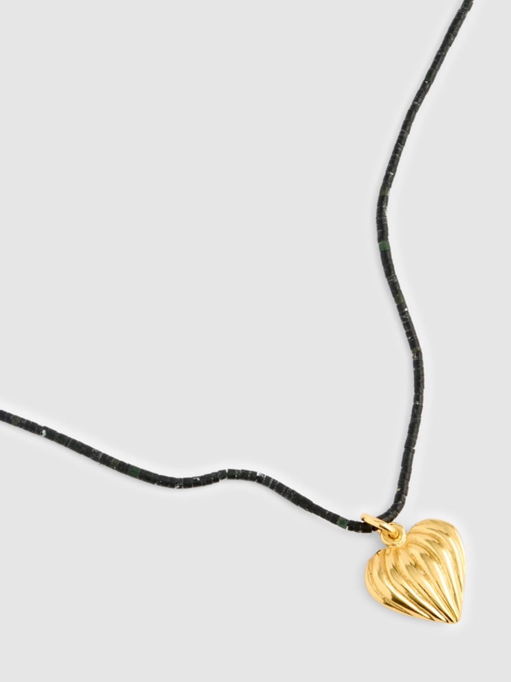 NWT MADEWELL Heart Charm Beaded Necklace